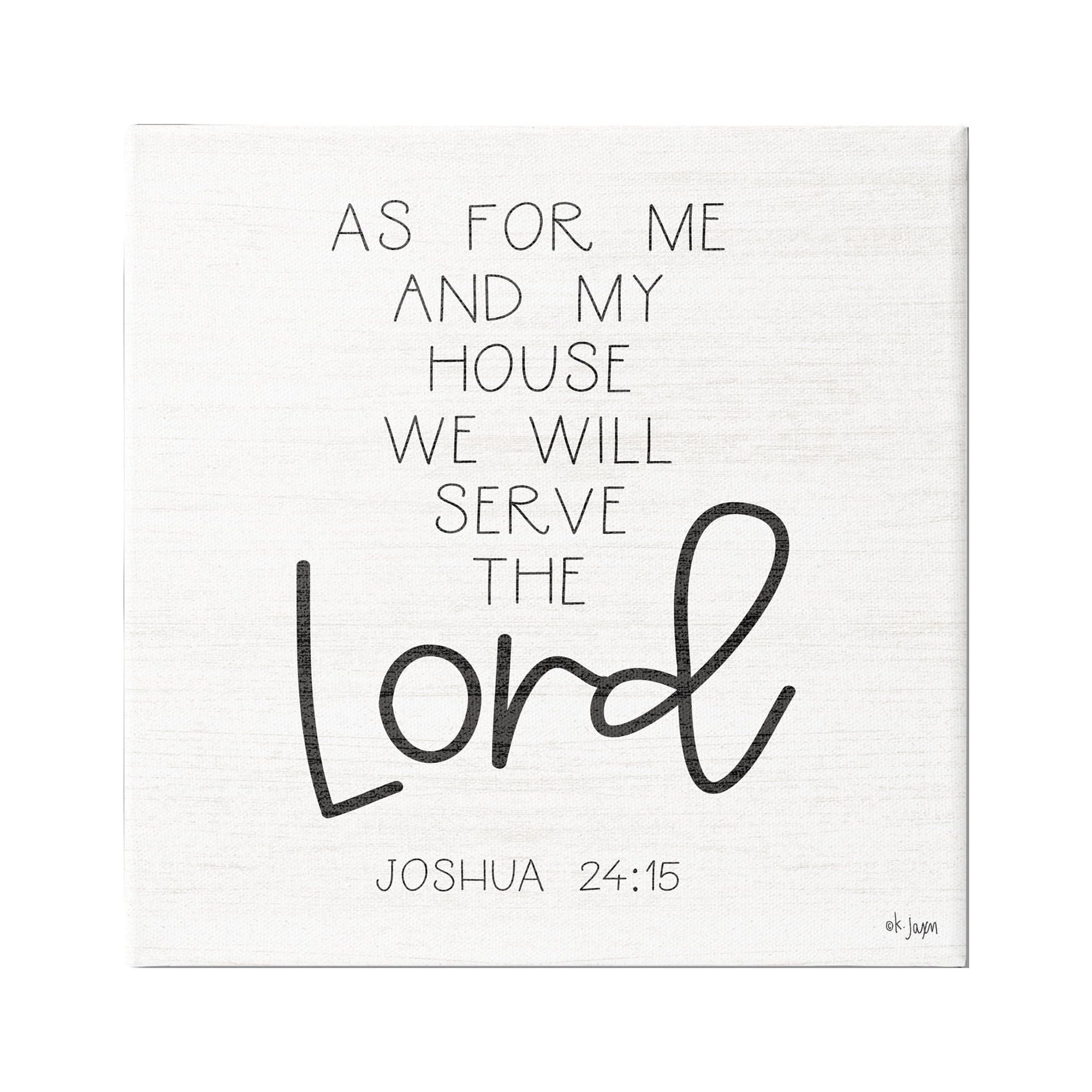 Stupell Industries Joshua 24:15 Spiritual Verse Religious Painting Gallery Wrapped Canvas Print Wall Art, 24 x 24