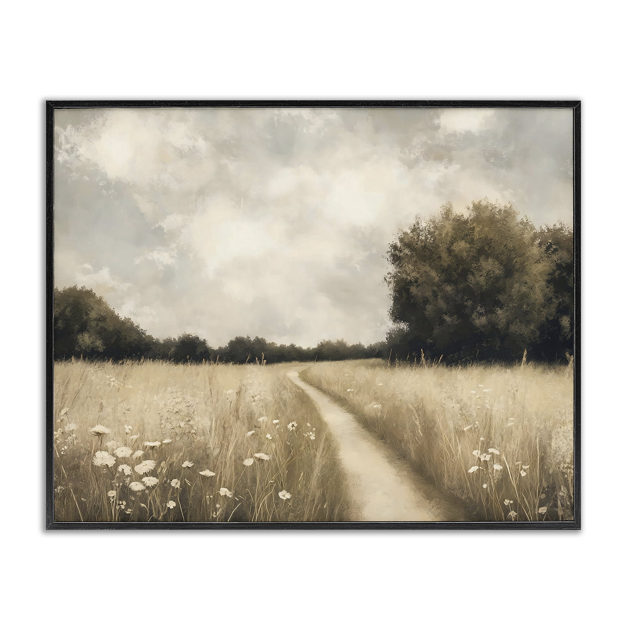 Stupell Industries Journey Through Wildflowers in Meadow Black Framed Giclee Art, design by Creative Studio