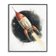 thumbnail image 1 of Stupell Industries Contemporary Journey To Space Rocket Black Framed Giclee Art, 11 x 14, by Ray Powers, 1 of 8