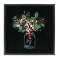 thumbnail image 1 of Stupell Industries French Country Joy Candy Cane Jar Black Floating Frame Canvas Art, 18 x 18, by Janet Tava, 1 of 8