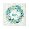 thumbnail image 1 of Stupell Industries Joy Coastal Shell Wreath Nature Painting Gallery Wrapped Canvas Print Wall Art, 30 x 30, 1 of 8