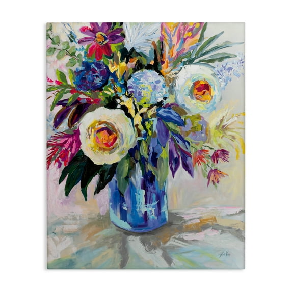 Stupell Industries Joy Of Color Bouquet Canvas Wall Art design by Jeanette Vertentes, 48 x 36