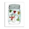 thumbnail image 1 of Stupell Industries Joy Text Snowman Christmas Tree Lights Country Jar, 13 x 19, Design by Livi Finn, 1 of 6