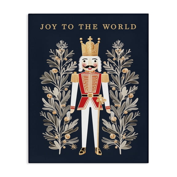Stupell Industries Joy To World Happy Nutcracker Canvas Wall Art, design by Heidi Kuntz