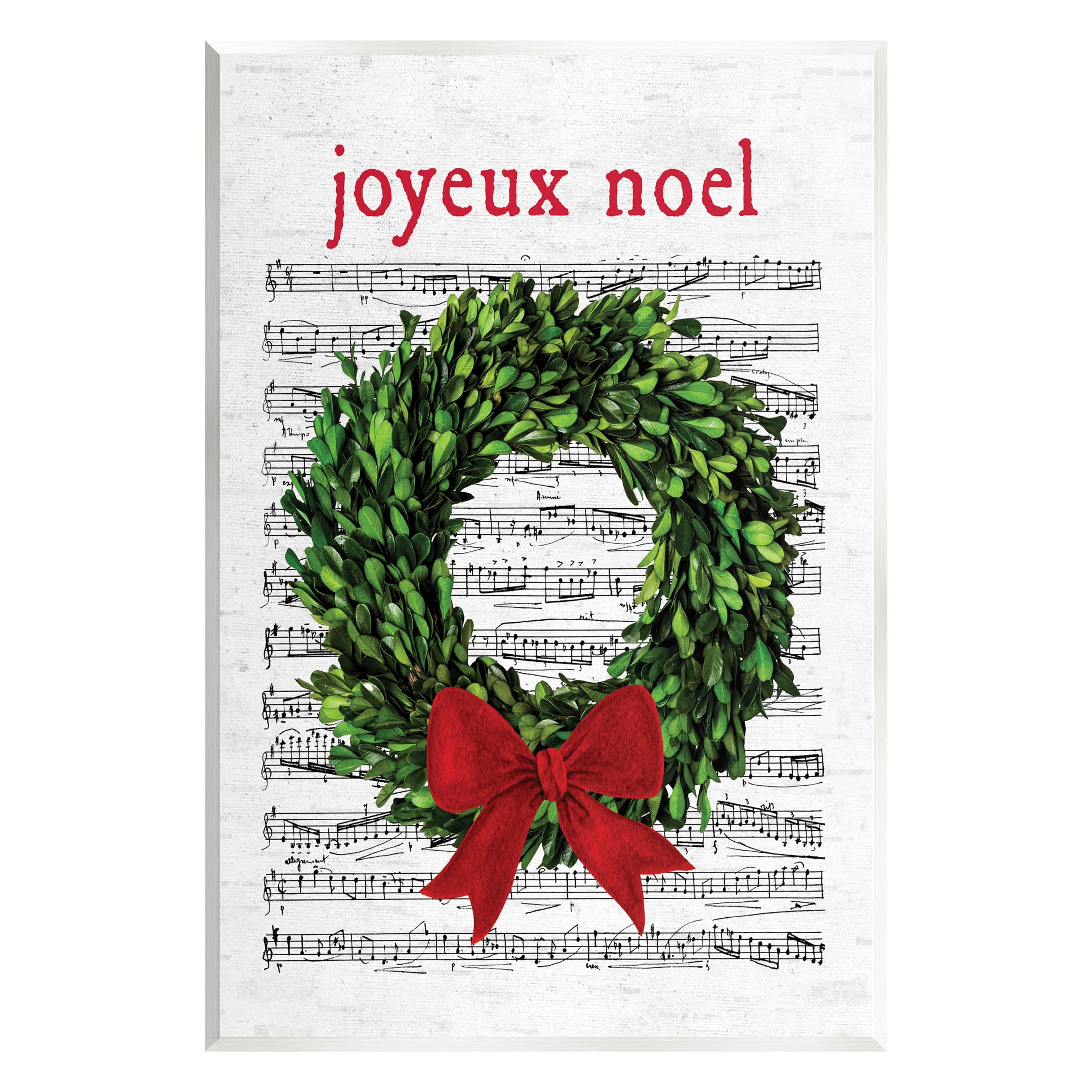 Stupell Industries Joyeux Noel Vintage Song Graphic Art Unframed Art Print Wall Art, Design by Lettered and Lined