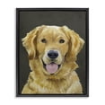 thumbnail image 1 of Stupell Industries Farmhouse Joyful Golden Retriever Portrait Black Floating Frame Canvas Art, 17 x 21, by Lil' Rue, 1 of 8