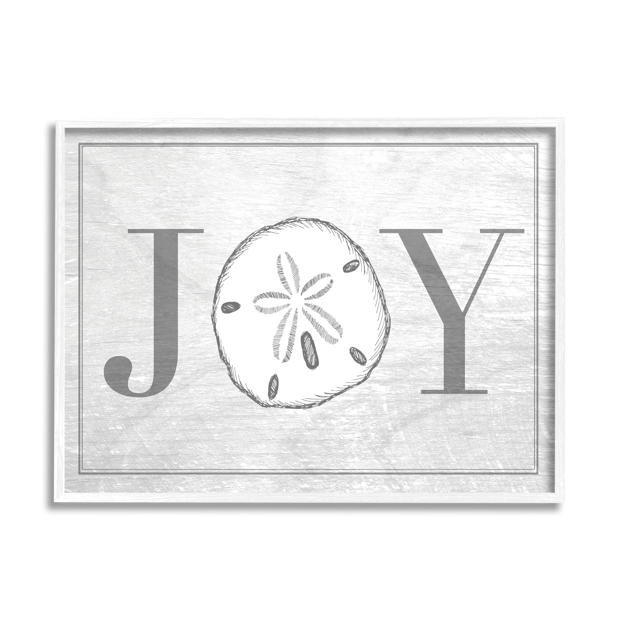 Stupell Industries Joyful Summer Sand Dollar Graphic Art Framed Art Print Wall Art, 14x11, By Daphne Polselli