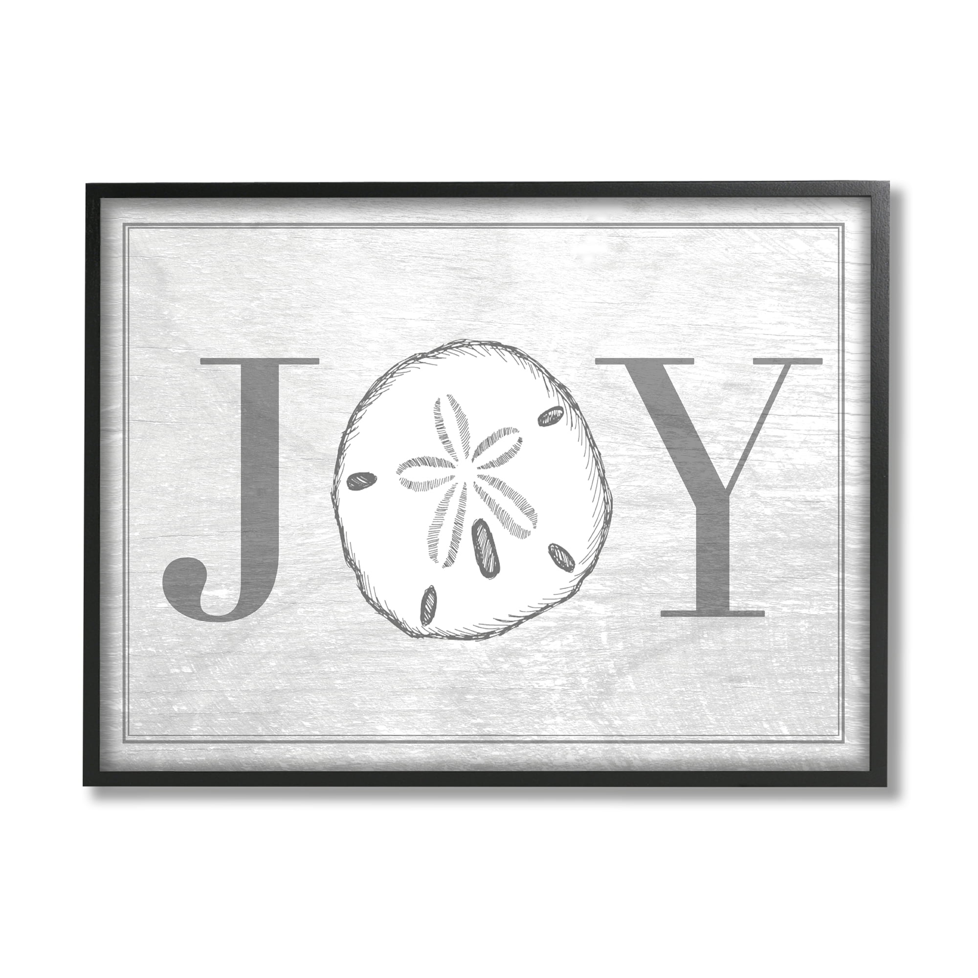 Stupell Industries Joyful Summer Sand Dollar Graphic Art Framed Art Print Wall Art, 30x24, By Daphne Polselli