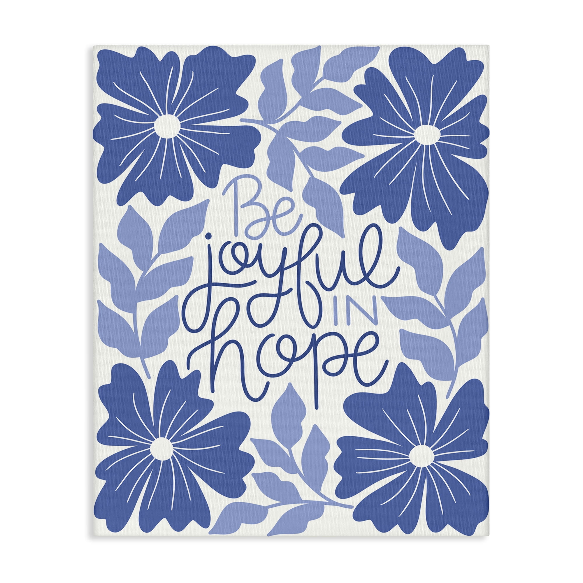 Stupell Industries Joyful in Hope Florals Plants & Flowers Painting Wrapped Canvas Art Print Wall Art, 24 x 30