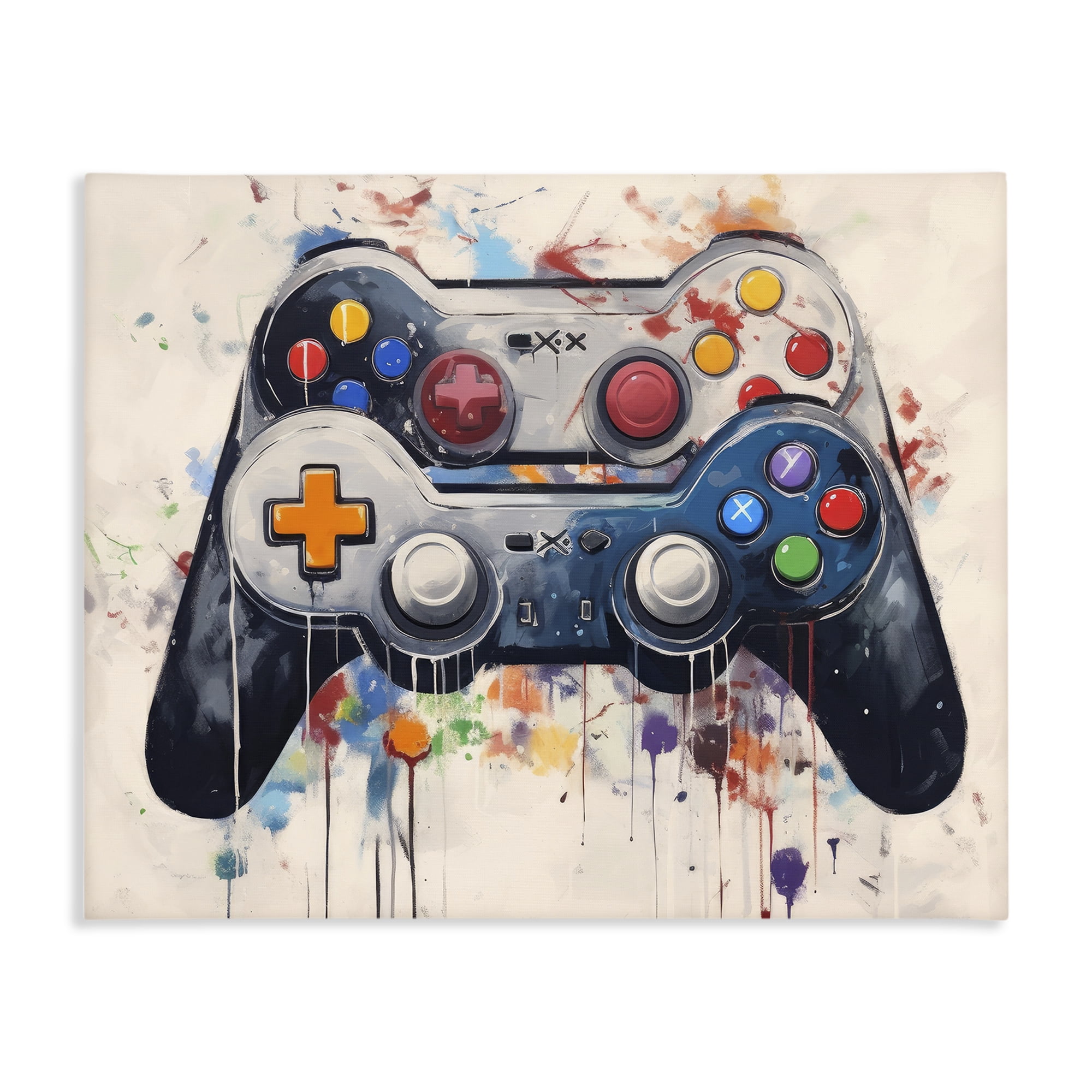 Stupell Industries Joystick Journeys Controller Duo Canvas Wall Art, design by Lazar Studio