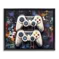 thumbnail image 1 of Stupell Industries Contemporary Joystick Journeys with Paint Splatter Black Floating Frame Canvas Art, 31 x 25, by Lazar Studio, 1 of 8