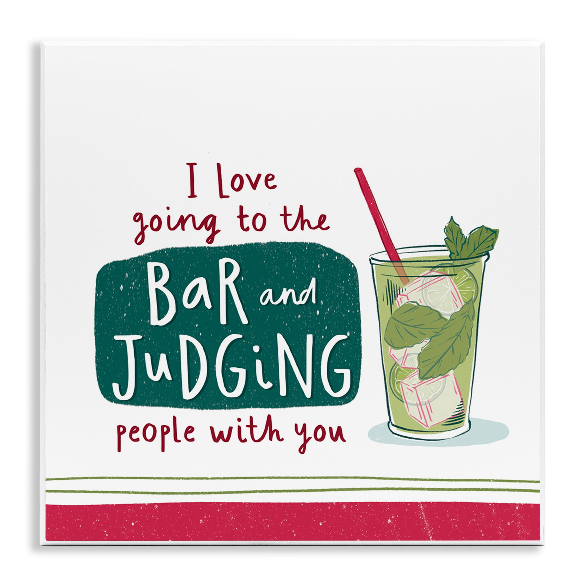Stupell Industries Judging You Humor Food & Beverage Painting Unframed Art Print Wall Art, 12 x 12
