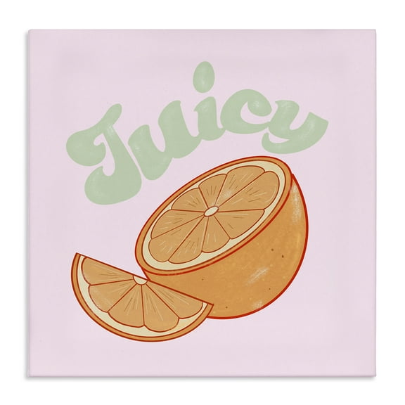 Stupell Industries Juicy Citrus Slice Food & Beverage Painting Wrapped Canvas Art Print Wall Art, 17 x 17