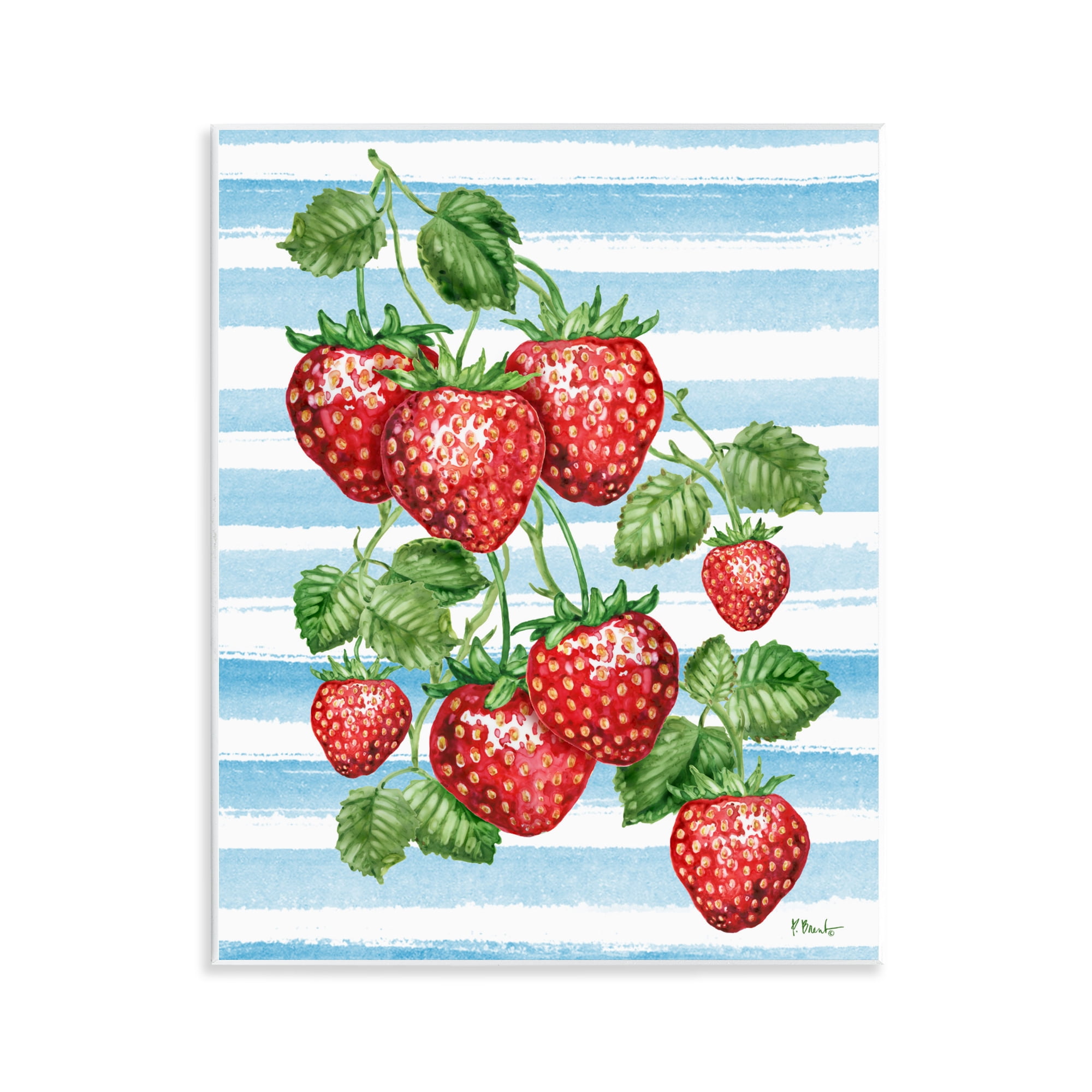 Stupell Industries Juicy Strawberry Vine Wall Plaque Art, design by Paul Brent