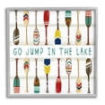 thumbnail image 1 of Stupell Industries Jump In Lake Various Patterned Oars Graphic Art Gray Framed Art Print Wall Art, Design by Elizabeth Tyndall, 1 of 7