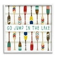thumbnail image 1 of Stupell Industries Jump In Lake Various Patterned Oars Graphic Art White Framed Art Print Wall Art, Design by Elizabeth Tyndall, 1 of 7