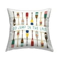 thumbnail image 1 of Stupell Industries Jump In The Lake Various Boating Oars Paddles Design by Elizabeth Tyndall Throw Pillow, 1 of 6