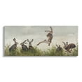 thumbnail image 1 of Stupell Industries Jumping Hares in Wild Animals & Insects Painting Gallery Wrapped Canvas Print Wall Art, 24 x 10, 1 of 7