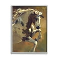 thumbnail image 1 of Stupell Industries Jumping Horse Painting Animals & Insects Painting Gray Framed Art Print Wall Art, 16 x 20, 1 of 8