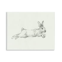 Stupell Industries Jumping Rabbit Sketch Animals & Insects Drawing Unframed Art Print Wall Art, 14 x 11