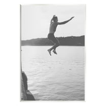 Stupell Industries Jumping in Lake Photography Landscape Photography Unframed Art Print Wall Art, 10 x 15