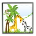 thumbnail image 1 of Stupell Industries Jungle Animals & Palm Trees Animals & Insects Painting Black Framed Art Print Wall Art, 12 x 12, 1 of 9