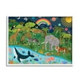 thumbnail image 1 of Stupell Industries Jungle Animals Sea Creatures Under Night Sky Planets Framed Wall Art, 30 x 24, Design by Lisa Perry Whitebutton, 1 of 5