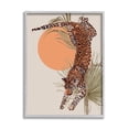 thumbnail image 1 of Stupell Industries Jungle Cat Leopard Pounce Orange Sun Palm Leaf, 24 x 30, Designed by Ros Ruseva, 1 of 1