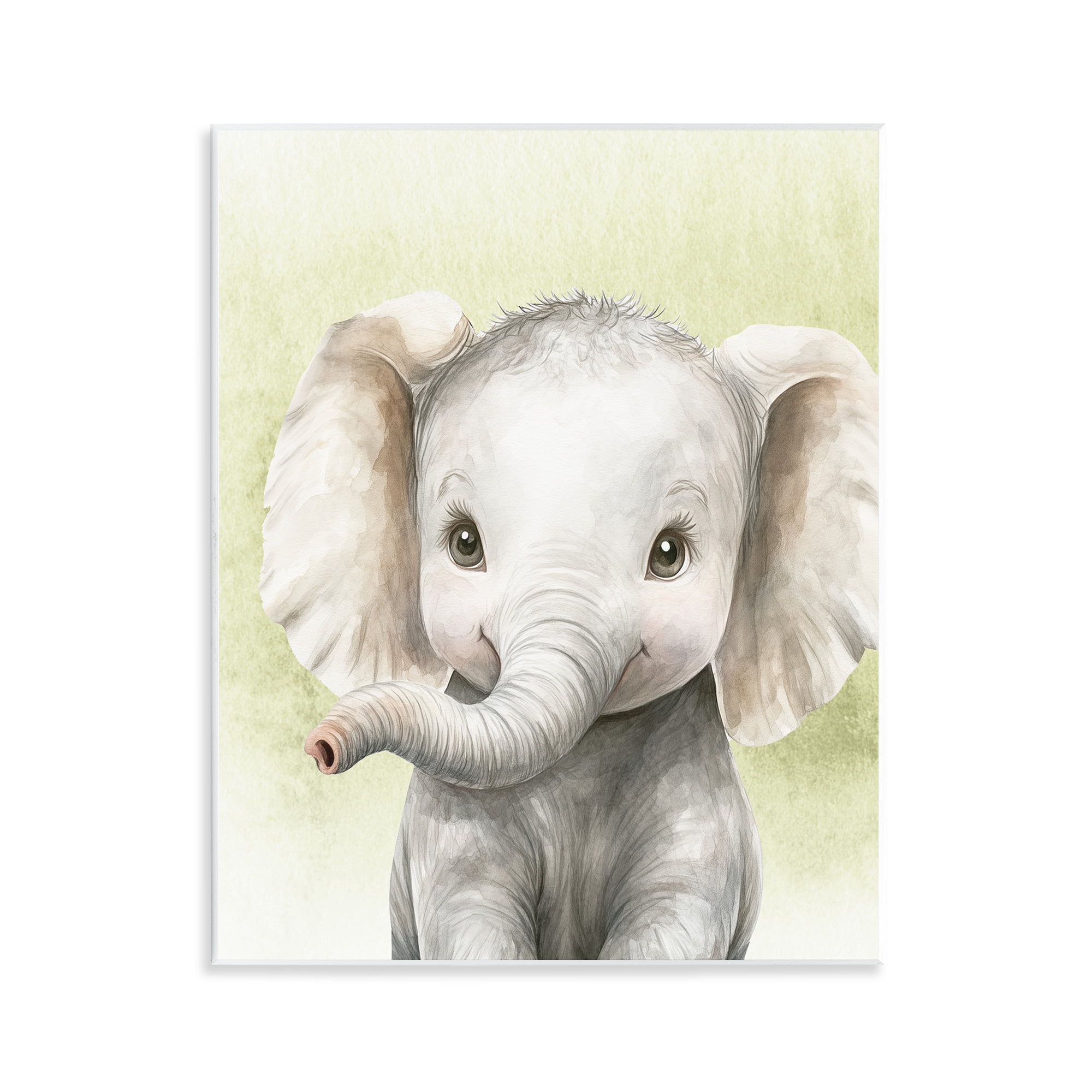 Stupell Industries Jungle Friends Baby Elephant Wall Plaque Art, design by Christine Simpson Art