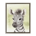 thumbnail image 1 of Stupell Industries Cottage Jungle Friends Baby Zebra Brown Floating Frame Canvas Art, 25 x 31, by Christine Simpson Art, 1 of 8
