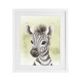 thumbnail image 1 of Stupell Industries Cottage Jungle Friends Baby Zebra White Framed Print Under Glass, 13 x 16, by Christine Simpson Art, 1 of 8