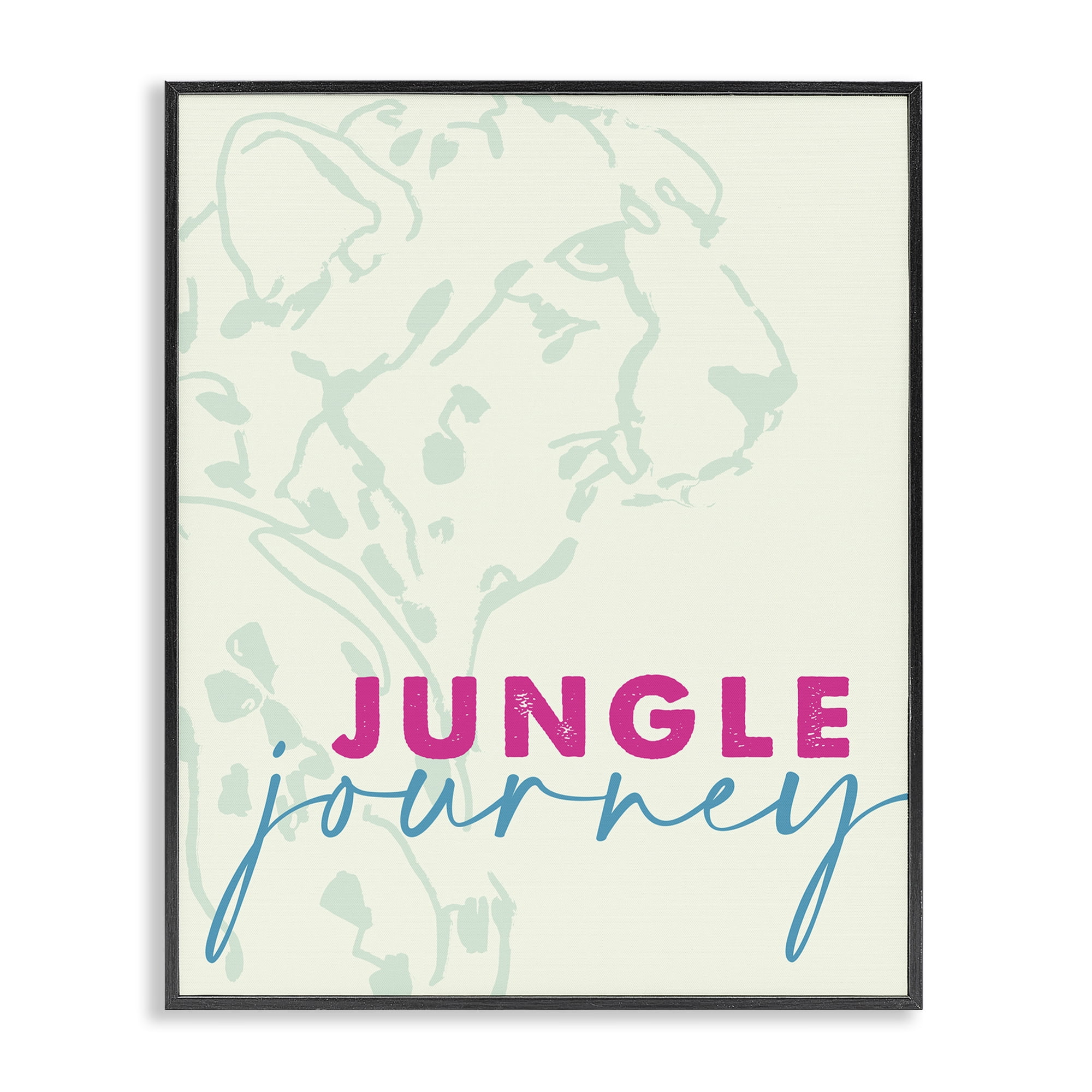 Stupell Industries Jungle Journey Cheetah Black Framed Giclee Art, design by Lanie Loreth