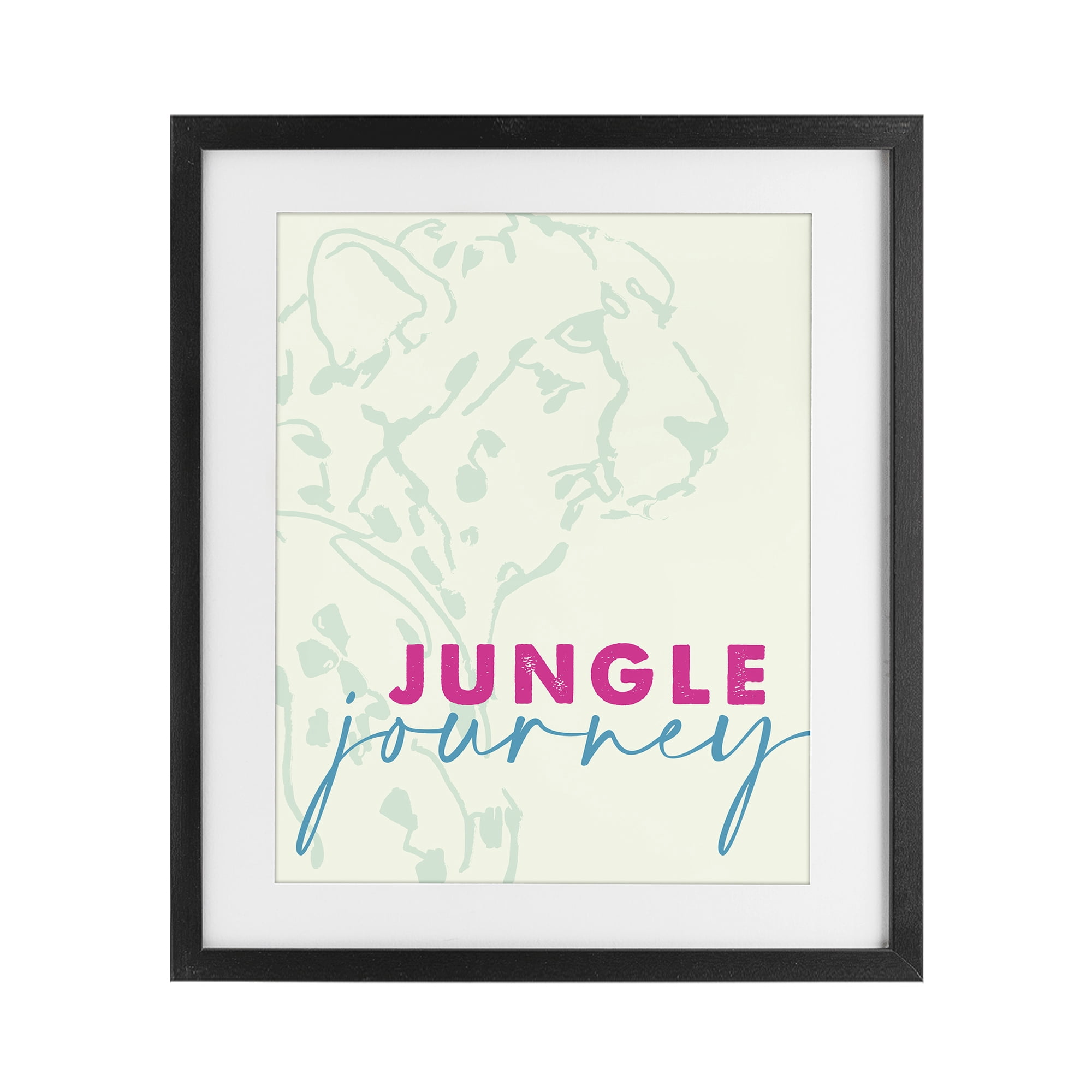 Stupell Industries Jungle Journey Cheetah Black Framed Print Under Glass, design by Lanie Loreth