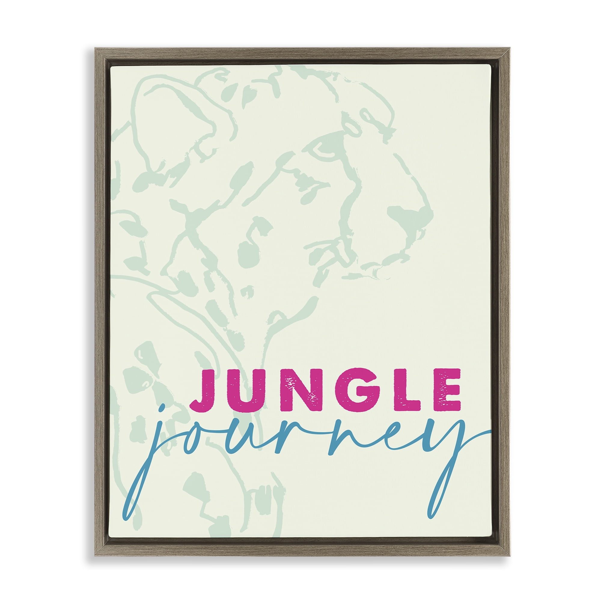 Stupell Industries Jungle Journey Cheetah Brown Framed Floater Canvas Wall Art, design by Lanie Loreth