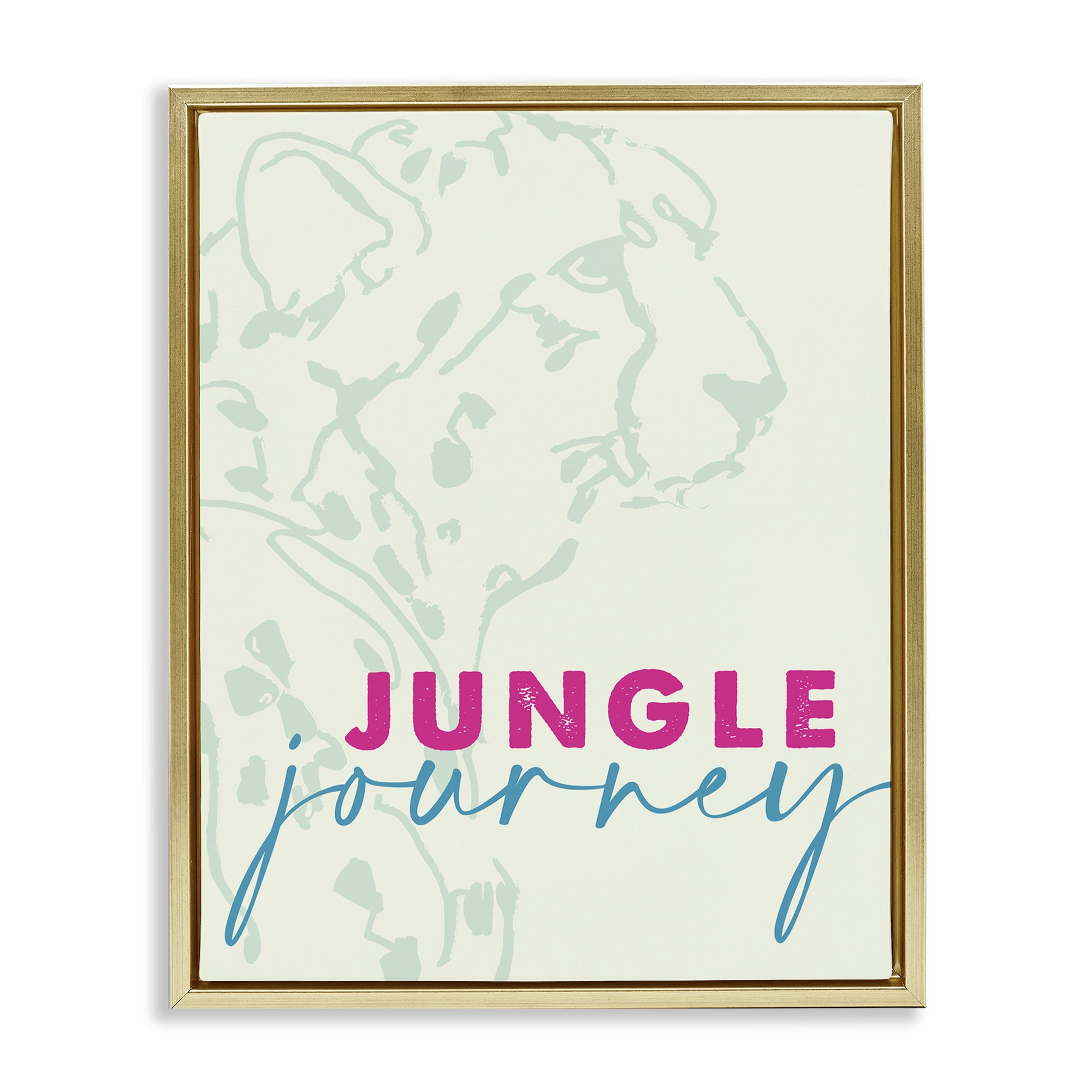Stupell Industries Jungle Journey Cheetah Gold Framed Floater Canvas Wall Art, design by Lanie Loreth