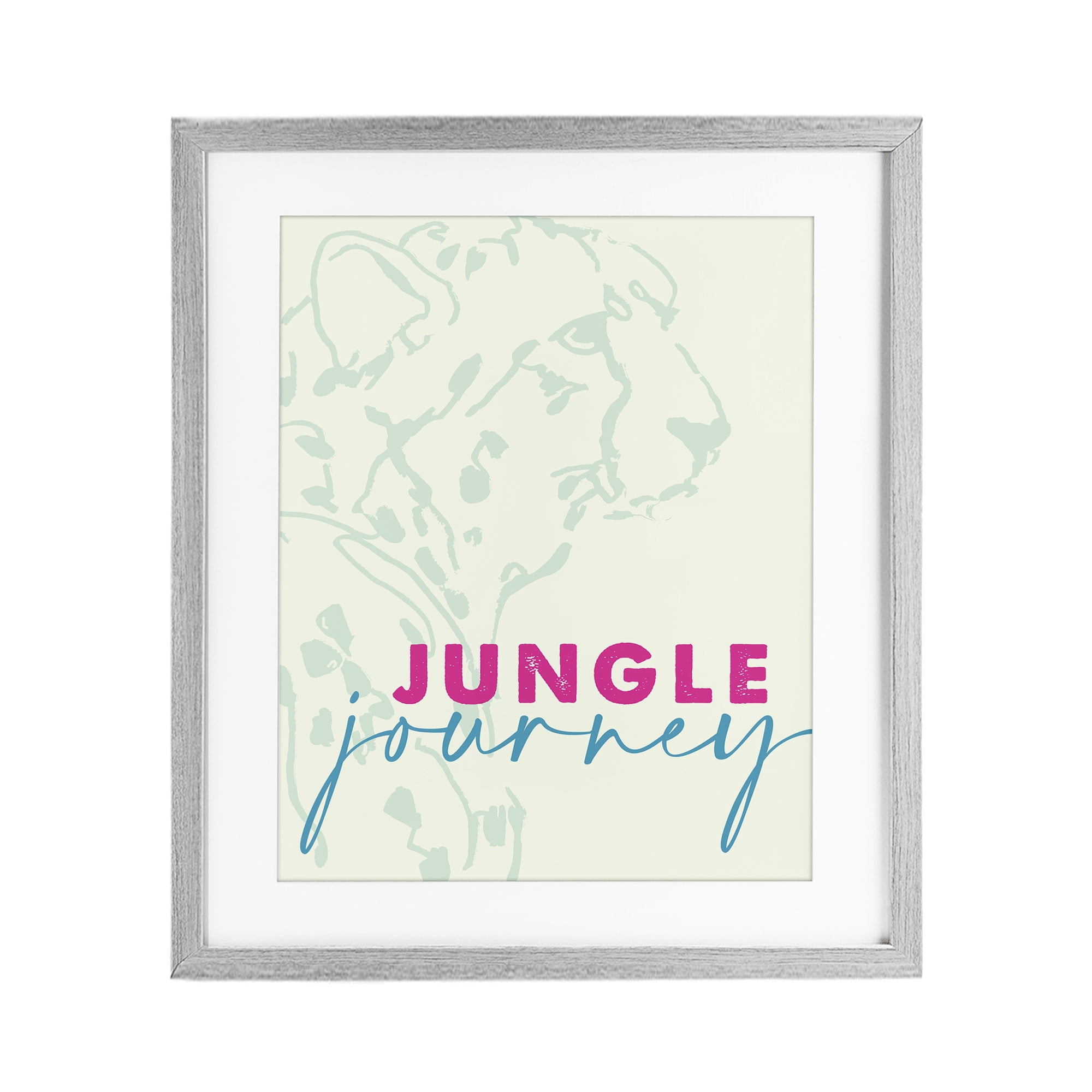 Stupell Industries Jungle Journey Cheetah Gray Framed Print Under Glass, design by Lanie Loreth