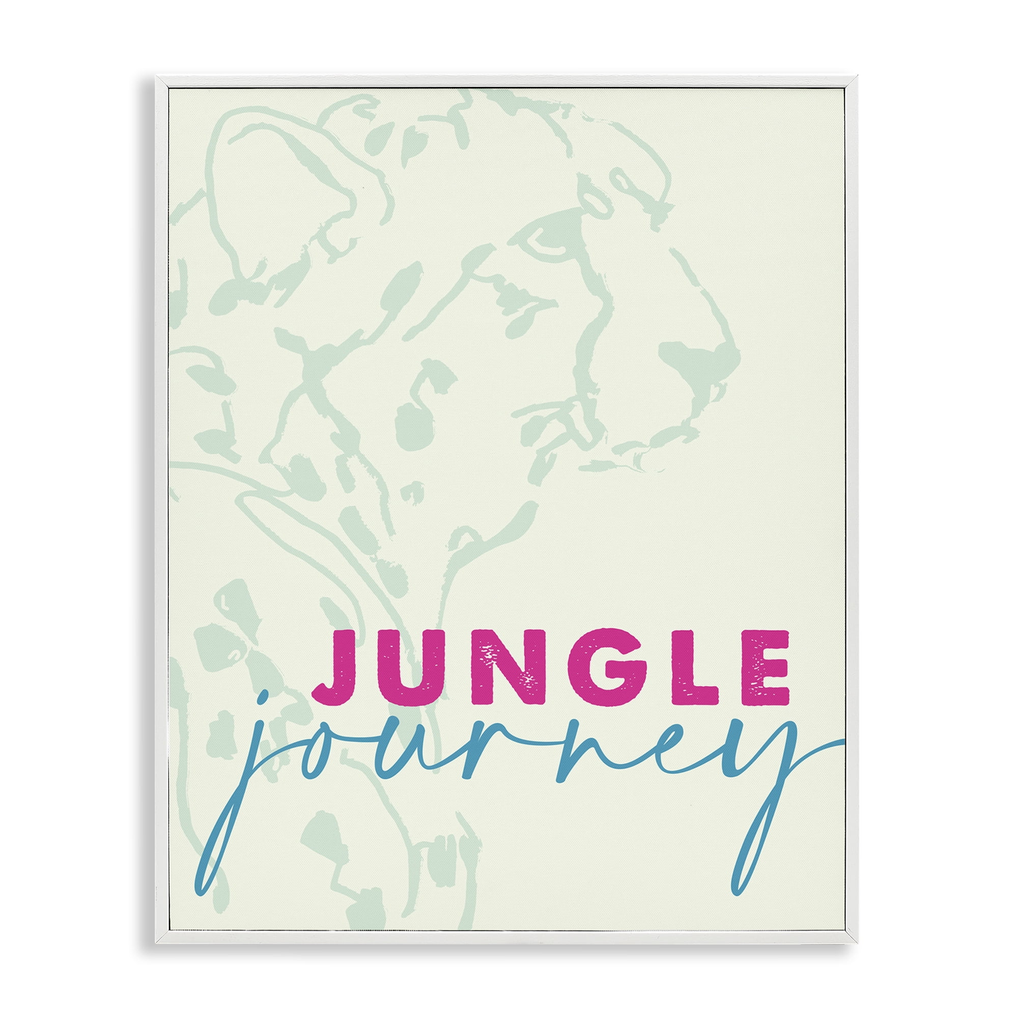 Stupell Industries Jungle Journey Cheetah White Framed Giclee Art, design by Lanie Loreth