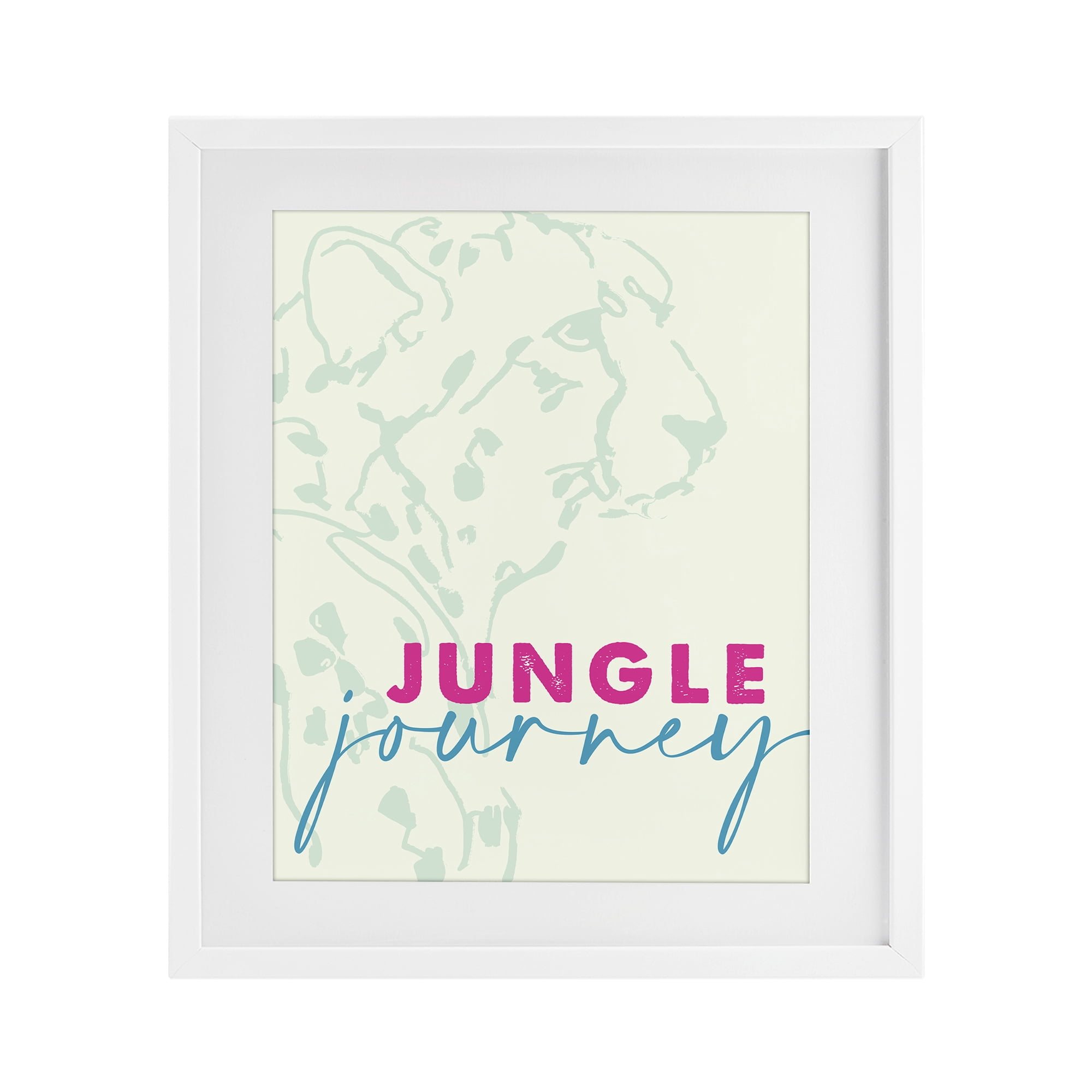 Stupell Industries Jungle Journey Cheetah White Framed Print Under Glass, design by Lanie Loreth