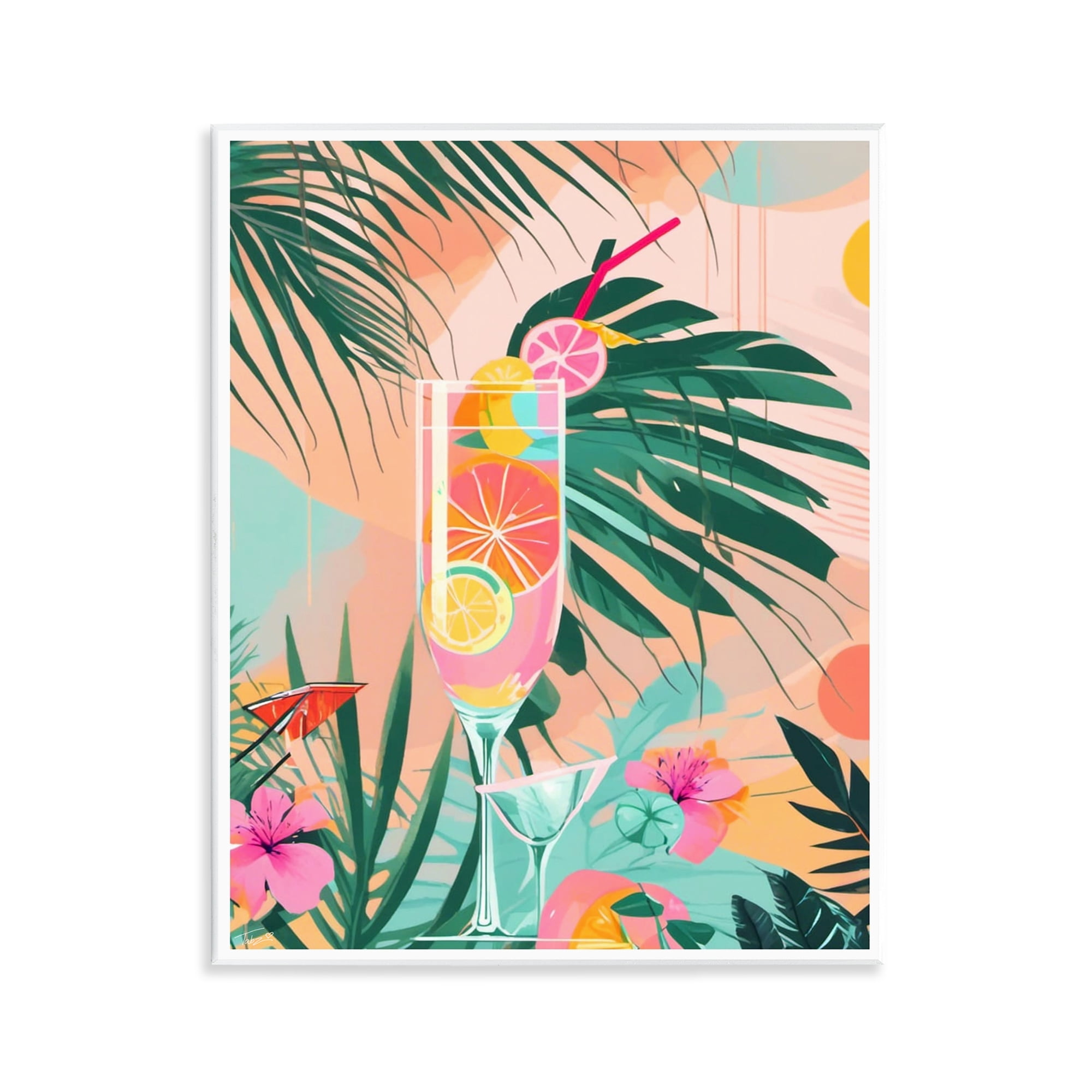Stupell Industries Jungle Lemonade Cocktail Wall Plaque Art, design by Tabz Jones