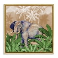 thumbnail image 1 of Stupell Industries Coastal Jungle Life Elephant Gold Floating Frame Canvas Art, 18 x 18, by Paul Brent, 1 of 8