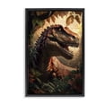 thumbnail image 1 of Stupell Industries Modern Jungle Raptor with Ancient Foliage Black Floating Frame Canvas Art, 17 x 25, by Creative Studio, 1 of 8