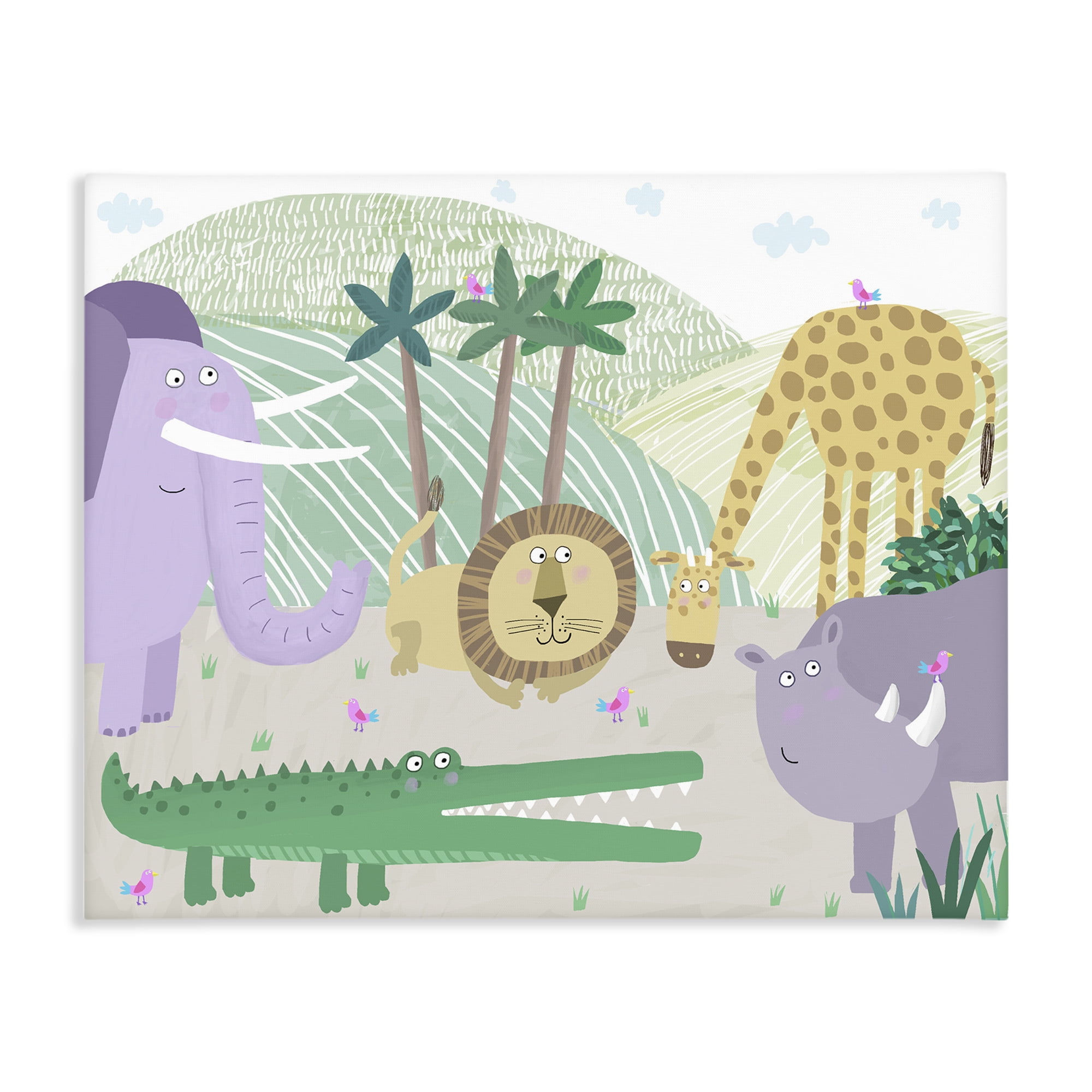 Stupell Industries Jungle Savannah Animals Canvas Wall Art, design by Carla Daly