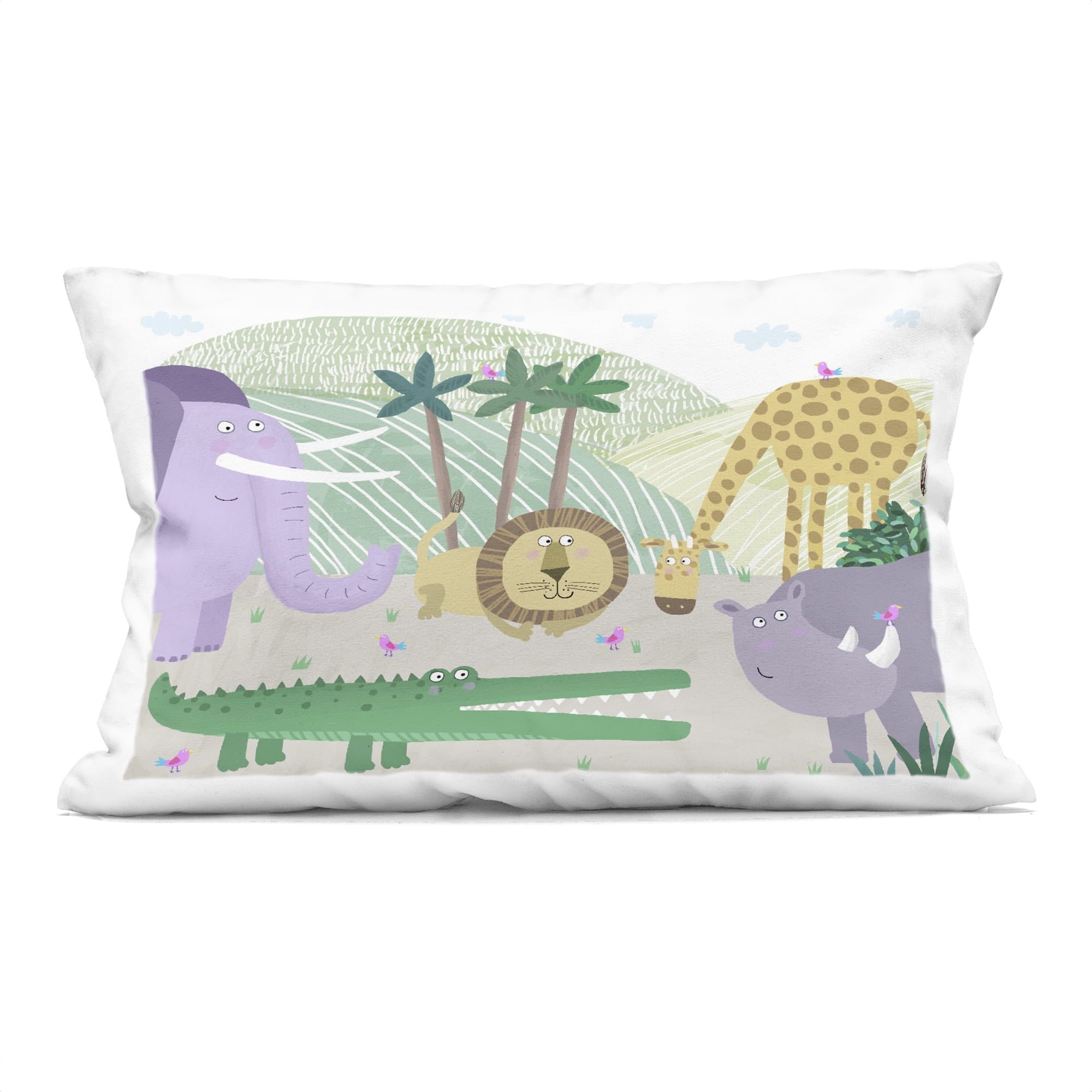 Stupell Industries Jungle Savannah Animals Decorative Printed Throw Pillow, design by Carla Daly, 14 x 7 x 20