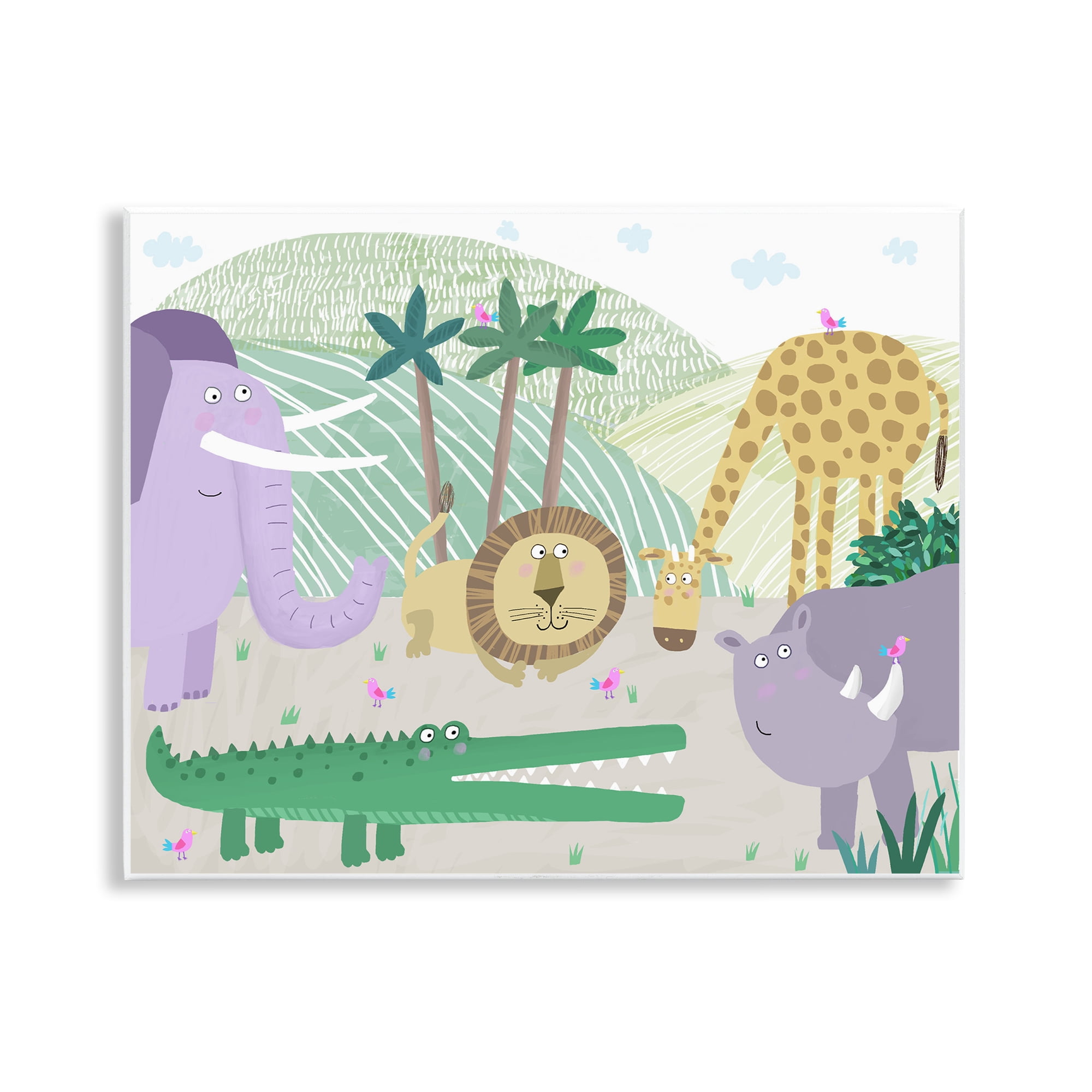 Stupell Industries Jungle Savannah Animals Wall Plaque Art, design by Carla Daly