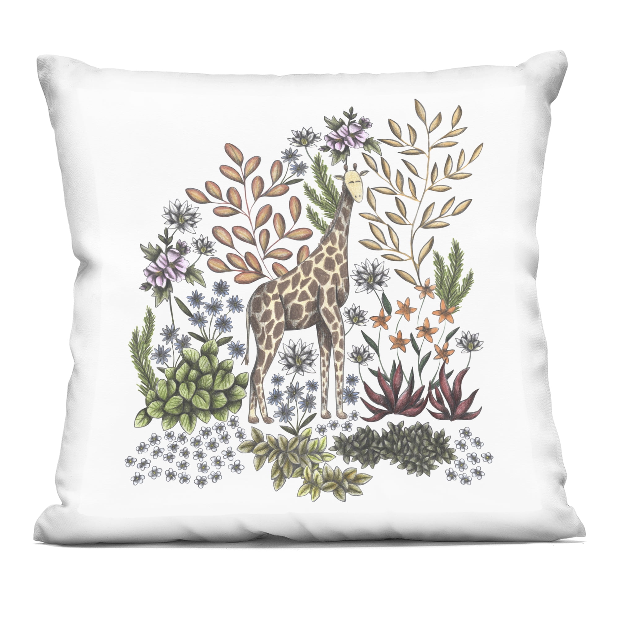 Stupell Industries Jungle Wildlife Giraffe Decorative Printed Throw Pillow, design by Cecilia Battaini