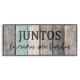 thumbnail image 1 of Stupell Industries Juntos Formamos una Familia Inspirational Quotes & Sayings Painting Black Framed Art Print Wall Art, 24 x 10, 1 of 2