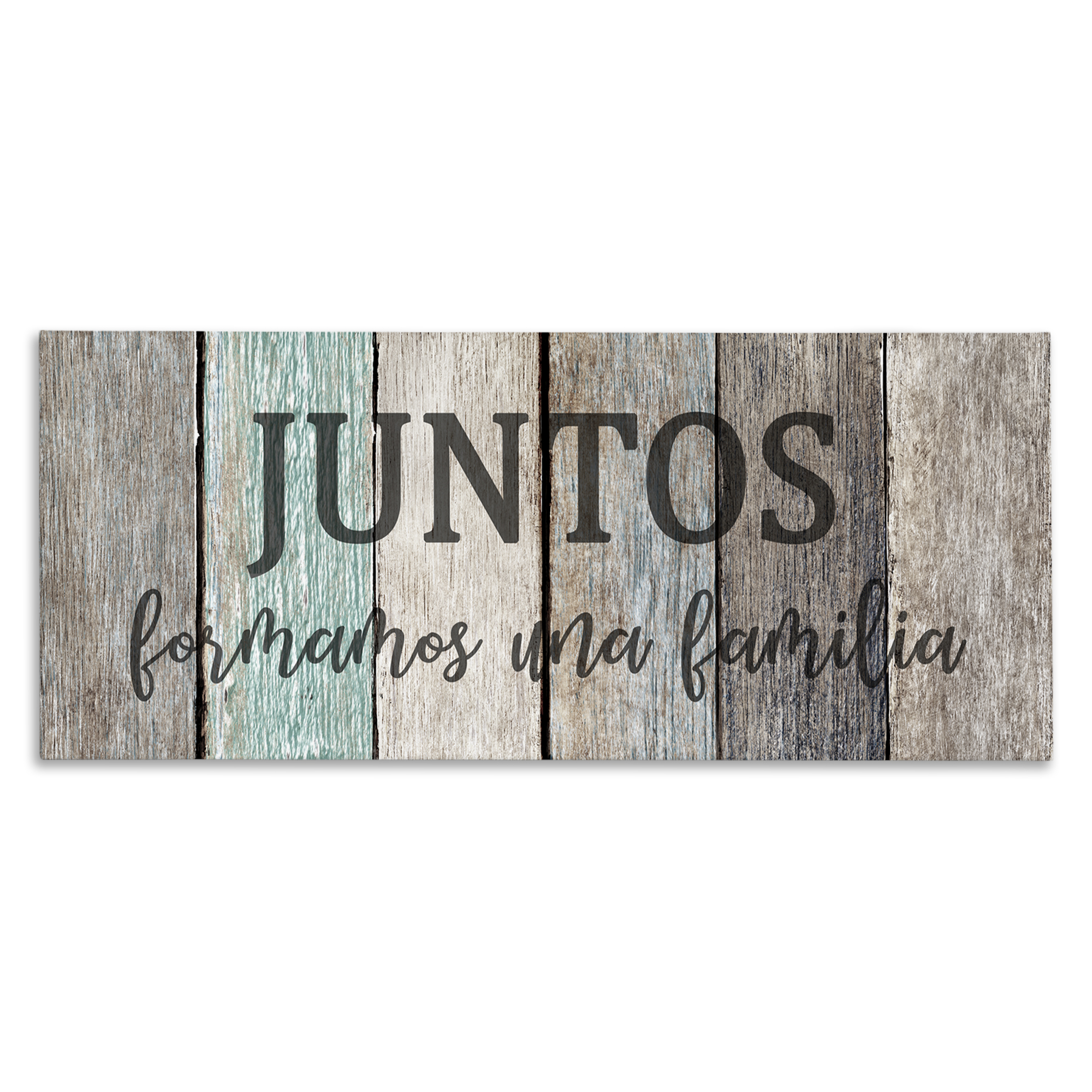 Stupell Industries Juntos Formamos una Familia Inspirational Quotes & Sayings Painting Wrapped Canvas Art Print Wall Art, 48 x 20