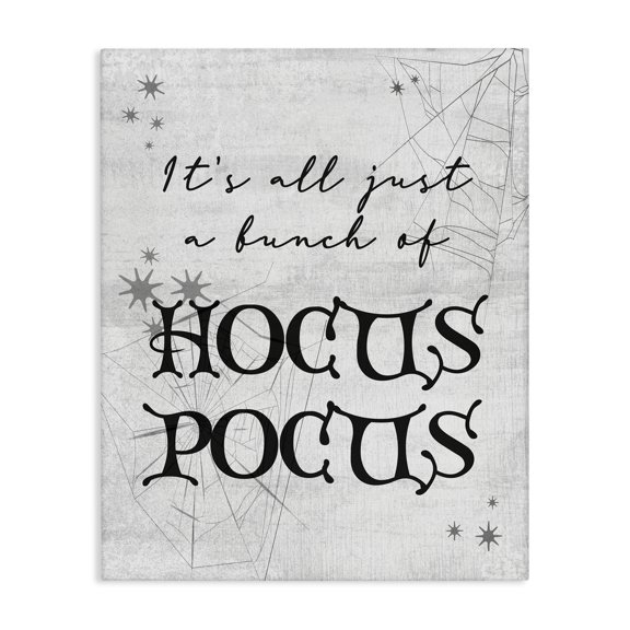 Stupell Industries Eclectic Just A Bunch Of Hocus Pocus Phrase Canvas Art, 16 x 20, by Lil' Rue