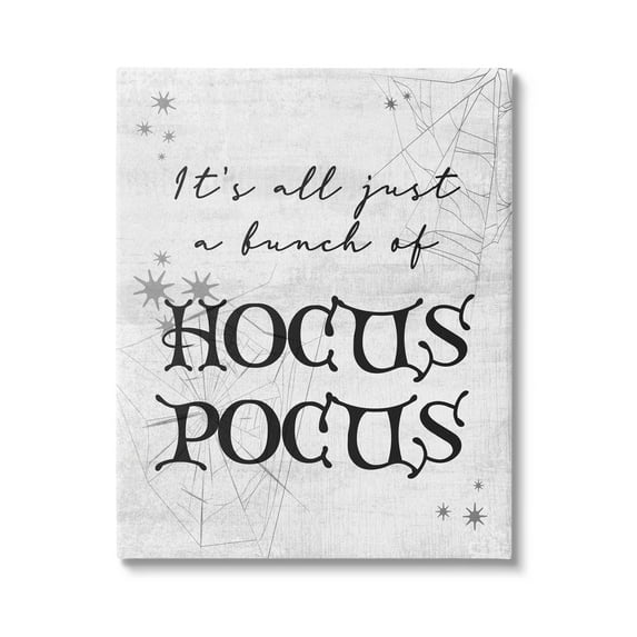Stupell Industries Just A Bunch Of Hocus Pocus Phrase Graphic Art Gallery Wrapped Canvas Print Wall Art, Design by Lil' Rue