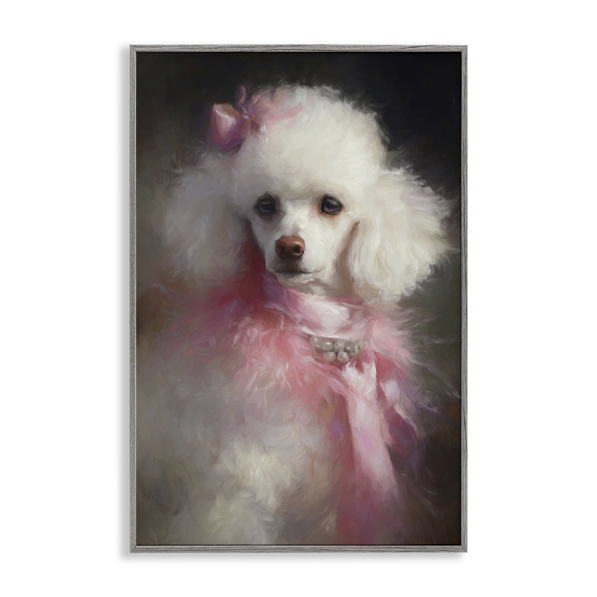 Stupell Industries Just A Girl Who Loves Pink Gray Framed Giclee Art, design by Tina LeCour